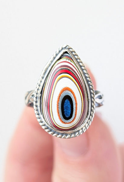 Fordite Ring, Size 6.5