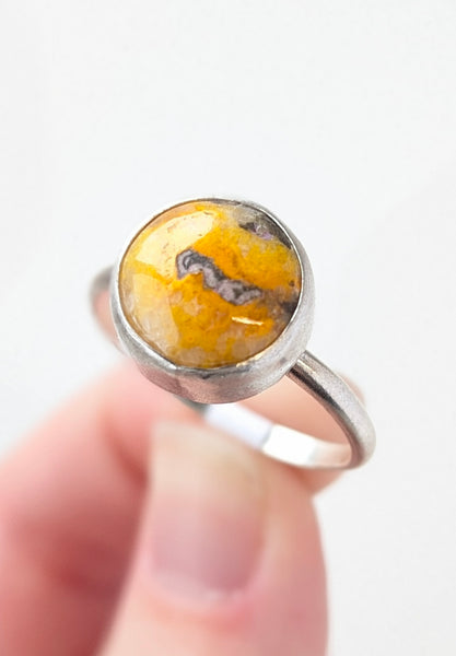 Bumblebee Jasper Ring, Size 13
