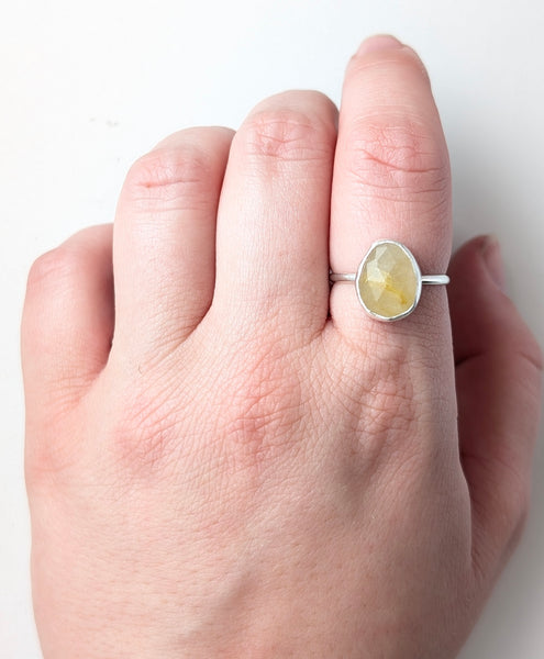 Rutile Quartz Ring, Size 7.5