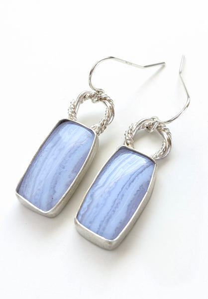 Blue lace agate Earrings