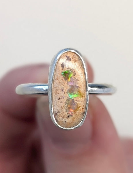 Mexican Fire Opal Ring, Size 9