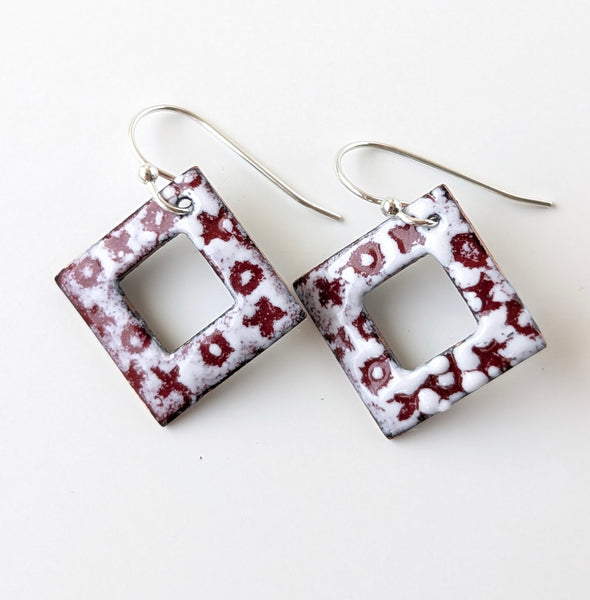 Enameled Earrings