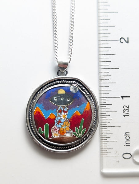 UFO Enamel Necklace