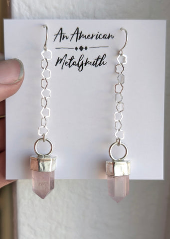 Rose Quartz Earrings