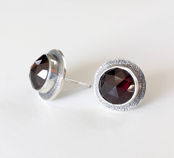 Garnet Stud Earrings