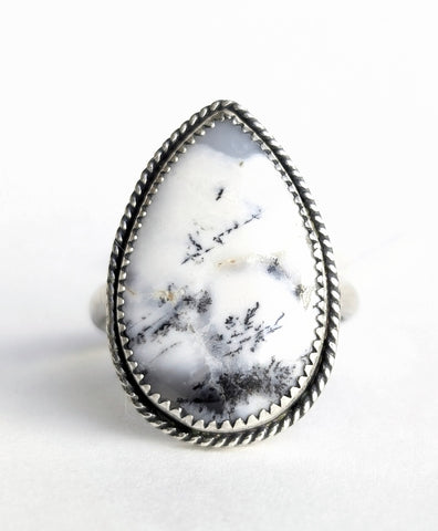 Dendritic Agate Ring, Size 10.5