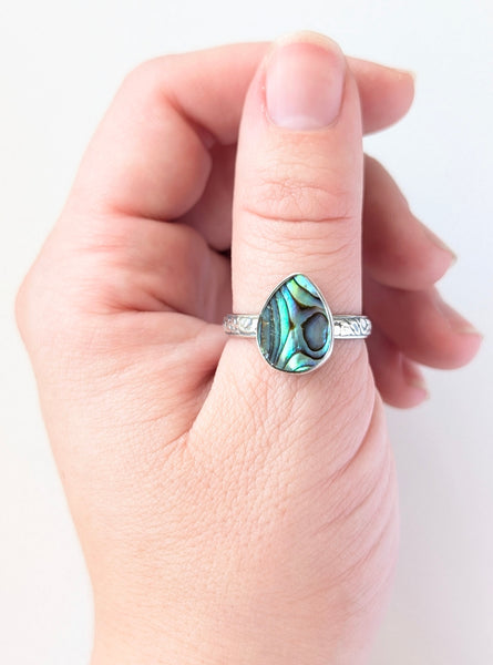Abalone Ring, Size 10.5