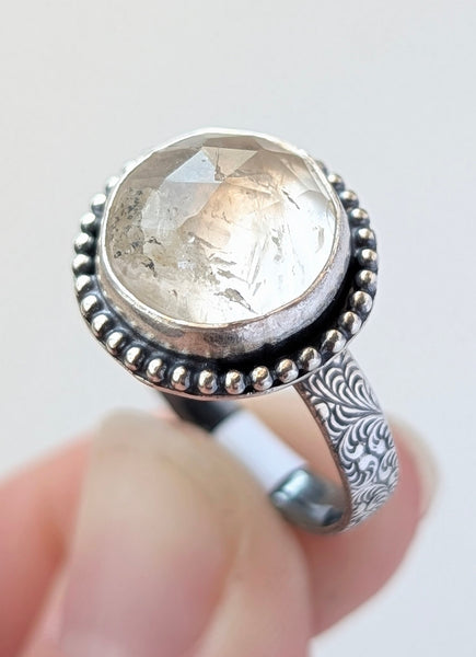 Herkimer Diamond Ring, Size 8