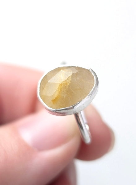 Rutile Quartz Ring, Size 7.5