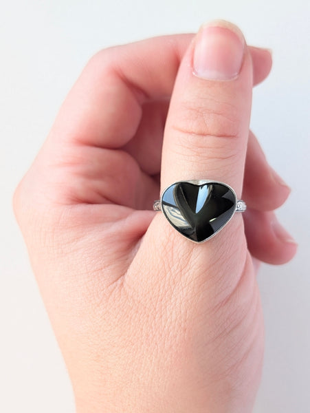 Rainbow Obsidian Ring, Size 9.5
