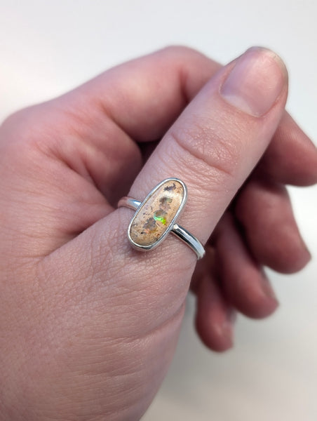 Mexican Fire Opal Ring, Size 9