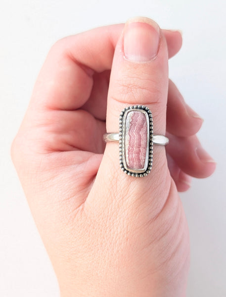 Rhodochrosite Ring, Size 9.5