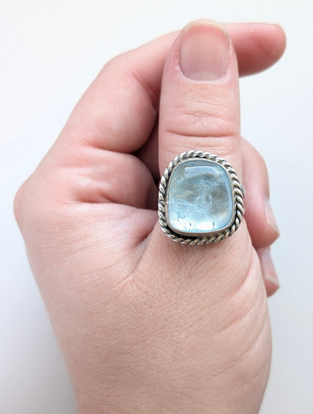 Blue Topaz Ring,Size 10
