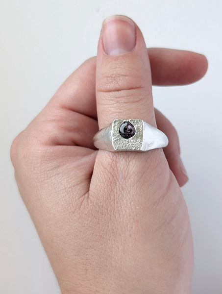 Casted Lab Amethyst Ring, Size 10