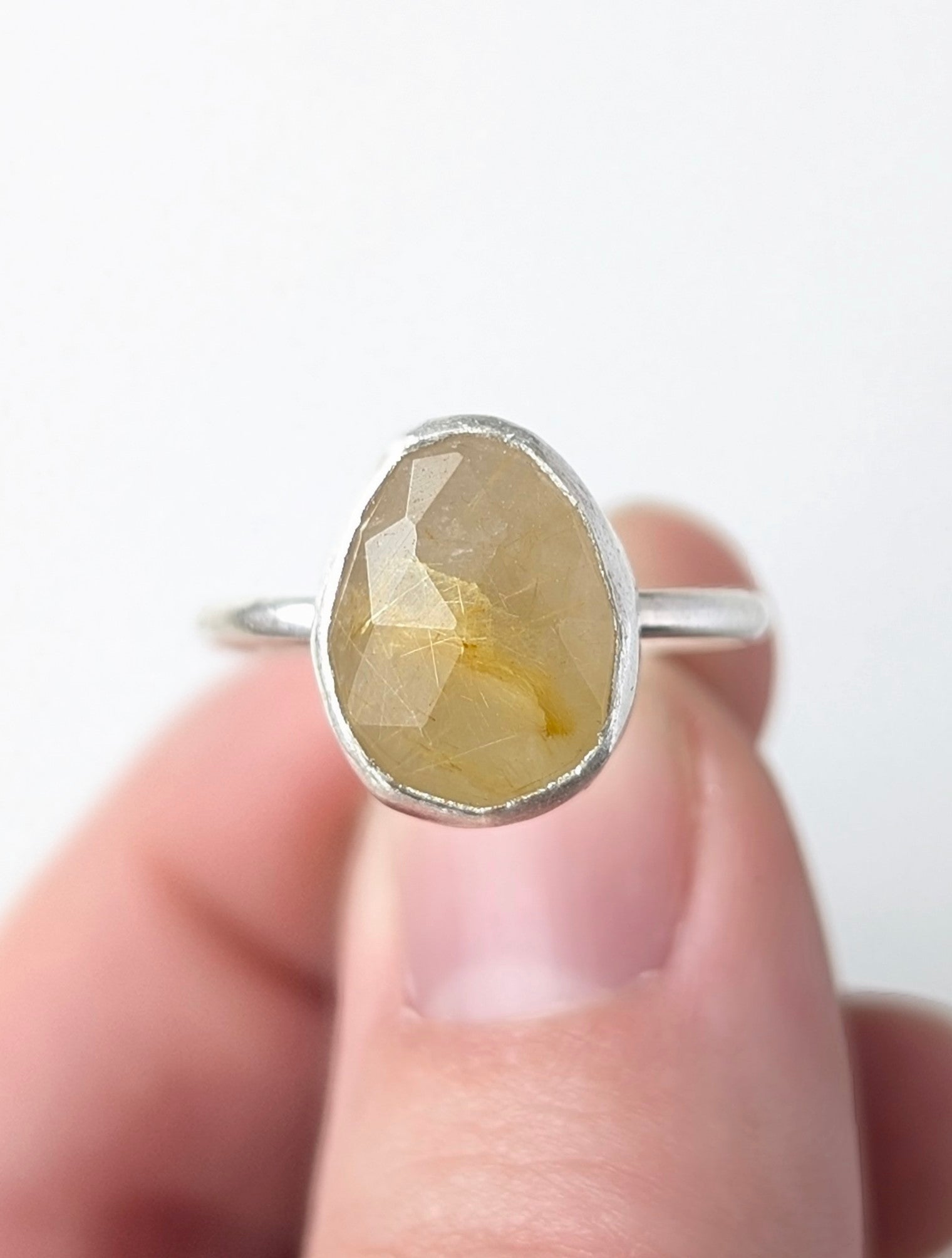 Rutile Quartz Ring, Size 7.5