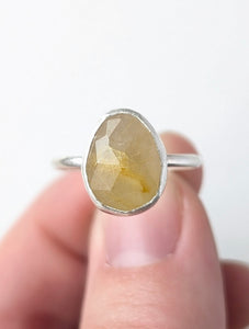 Rutile Quartz Ring, Size 7.5
