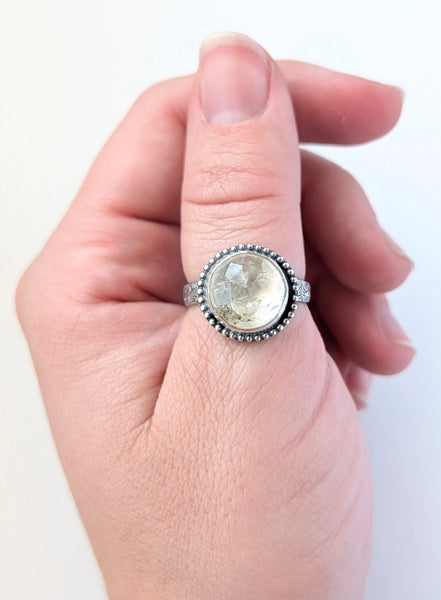 Herkimer Diamond Ring, Size 8