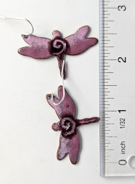 Enameled Dragonfly Earrings
