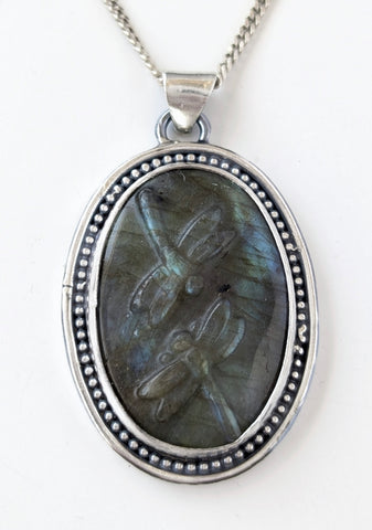 Dragonfly Labradorite Necklace