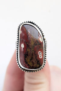 Poppy Jasper Ring,Size 8