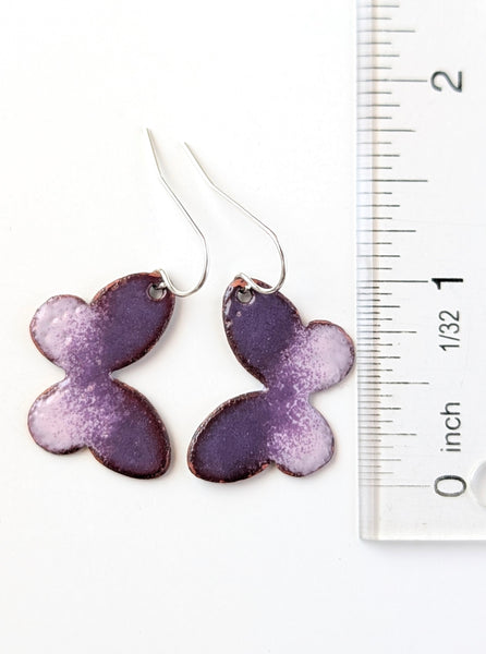 Enameled Butterfly Earrings