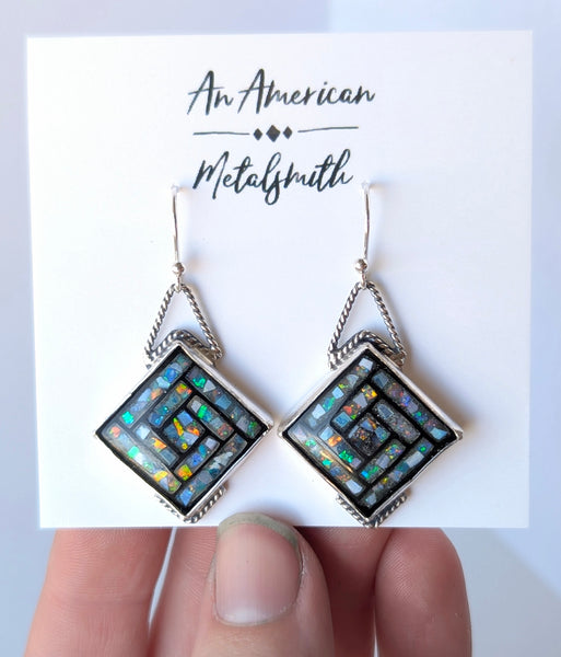 Mosaic Opal Earrings