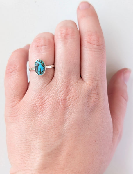 Candelaria Turquoise Stacking Ring, Size 6.5