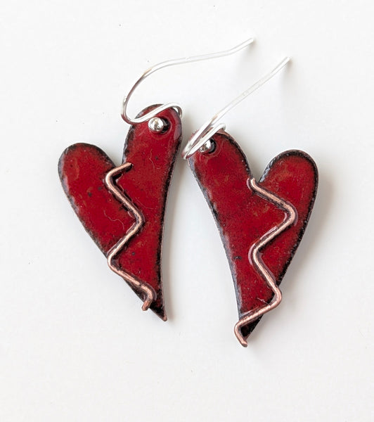 Enameled Earrings