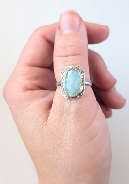 Aquamarine Ring, Size 8.5