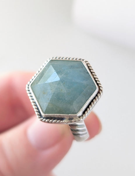 Aquamarine Ring, Size 8