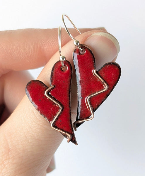 Enameled Earrings