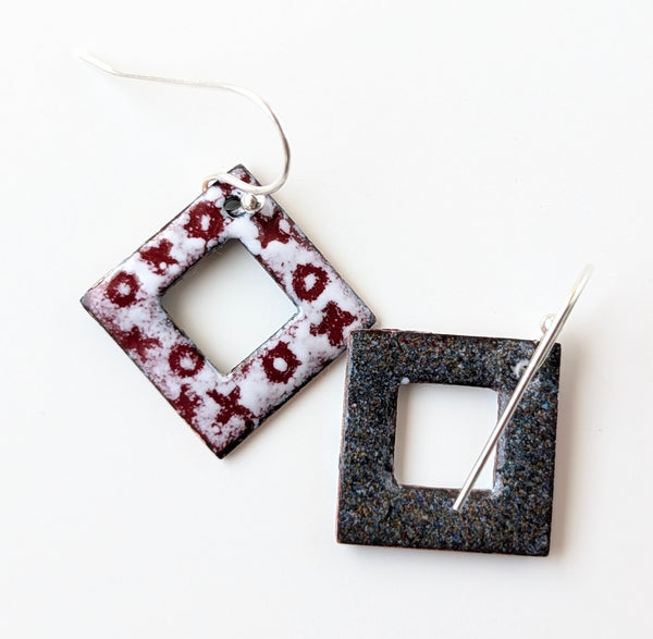 Enameled Earrings