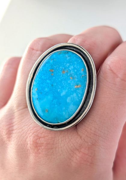 Turquoise Statement Ring, Size 10