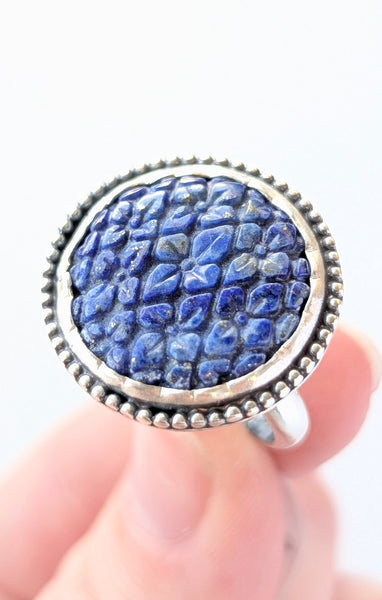 Sea Glass Necklace and Lapis Ring