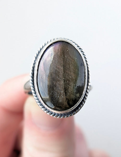 Purple Labradorite Ring, Size 9.5