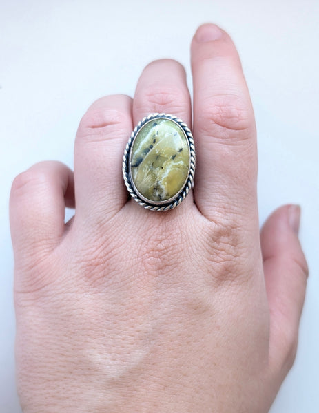 Yellow Opal Ring,Size 7.5