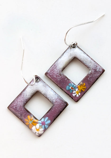 Enameled Earrings