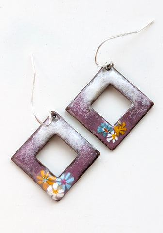 Enameled Earrings