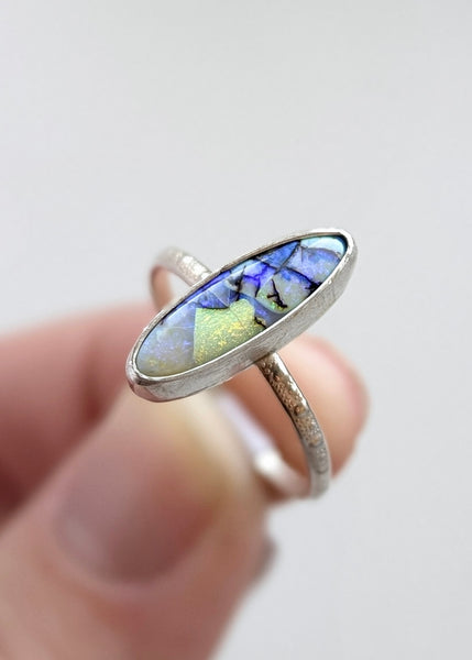 Sterling Opal Ring,Size 7