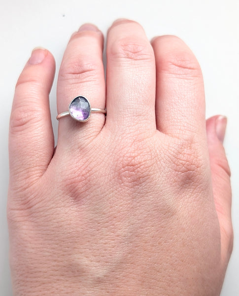 Amethyst Stacking Ring, Size 6.5