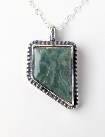 Green Jasper From Nevada Necklace
