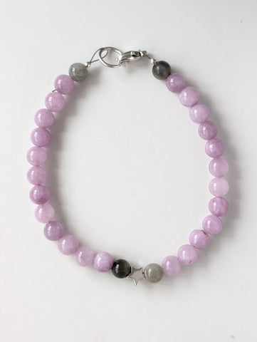 Labradorite and Quartz Beaded Bracelet