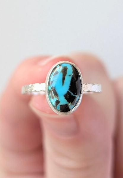 Candelaria Turquoise Stacking Ring, Size 6.5
