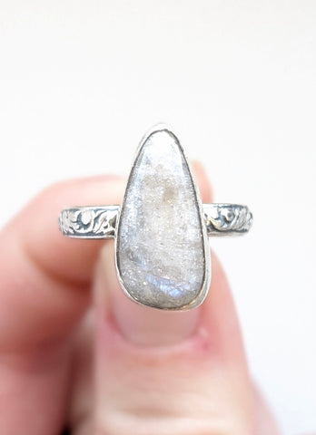 African Moonstone Ring, Size 9