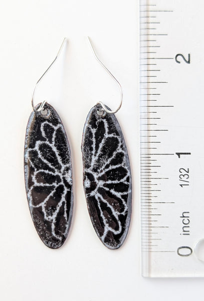Enameled Flower Earrings