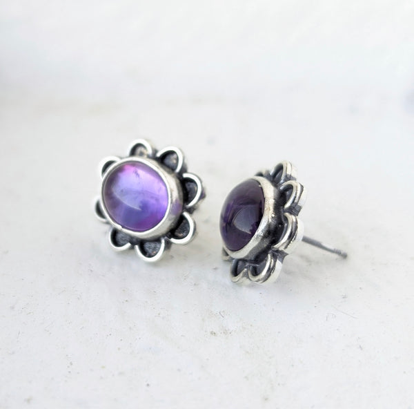 Amethyst Stud Earrings