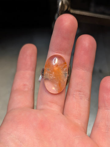 Strawberry Quartz Ring,Size 10.75