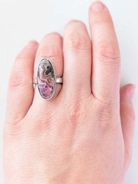 Cobalto Calcite Ring, Size 6