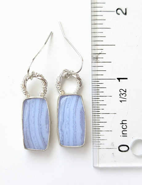 Blue lace agate Earrings