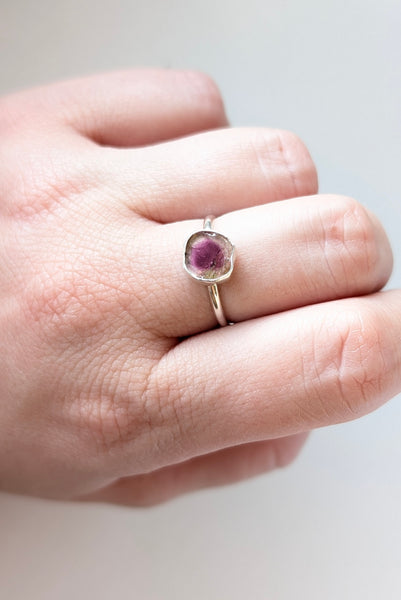 Watermelon Tourmaline Ring,Size 6.5